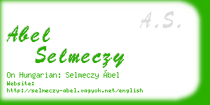 abel selmeczy business card